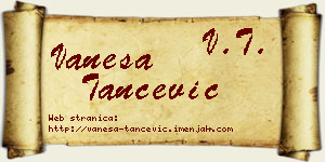 Vanesa Tančević vizit kartica